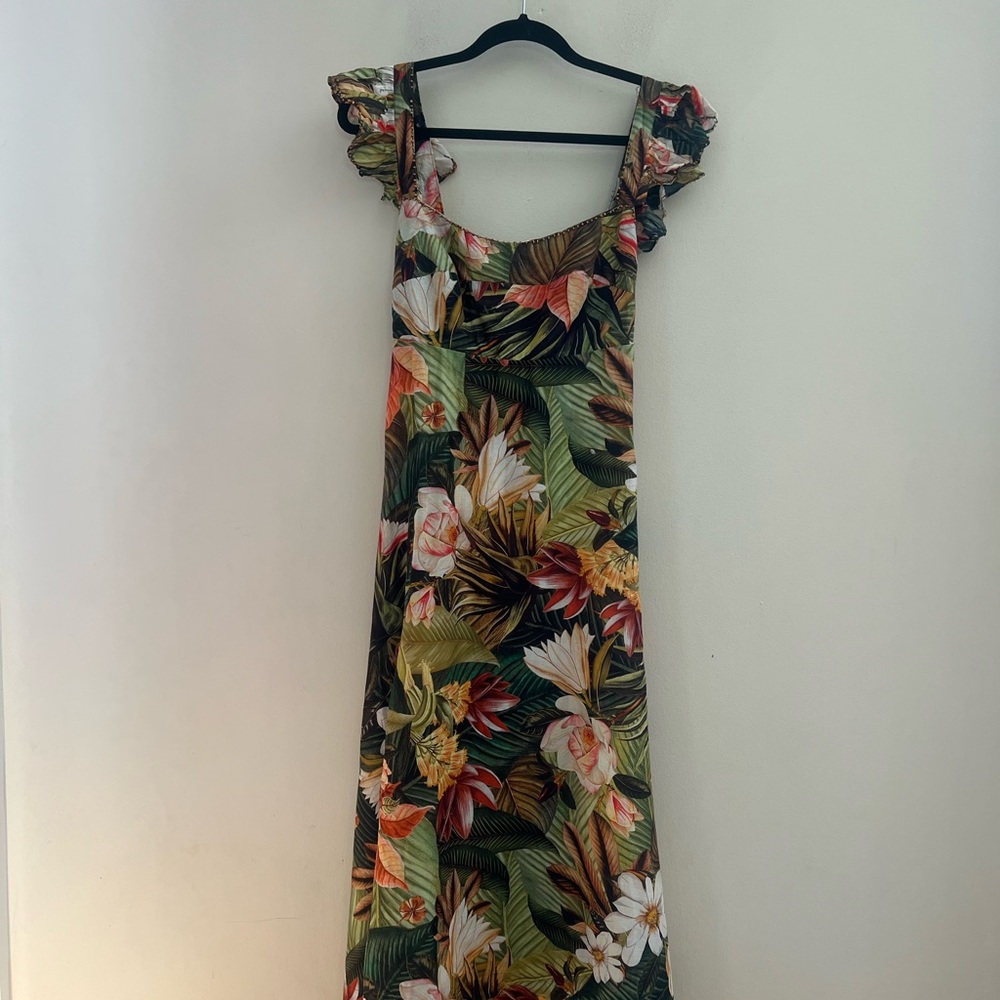 FARM Rio Green Tropical Floral Maxi Dress - Picture 6 of 16